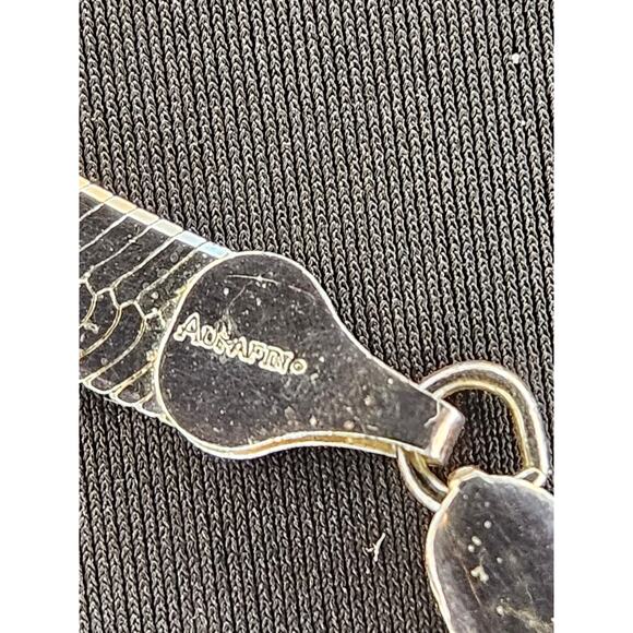 Vintage Sterling Silver .925 Italy Herringbone Chain Necklace – Unisex, 18”/20” - Picture 13 of 16